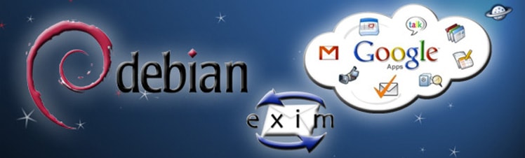 Настройка Exim на Debian + почта от Gmail